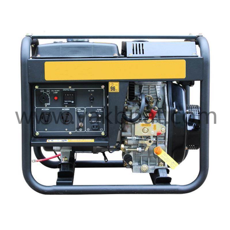 高品质开架柴油发电机组7kw230v单缸风冷4冲程便携式发电机
