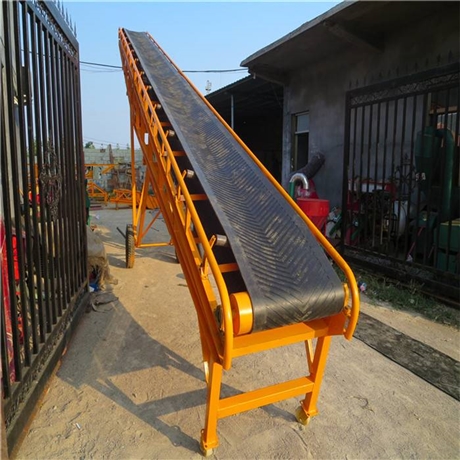 电动升降式胶带输送机定制80带宽皮带运输机稻谷装卸传送带