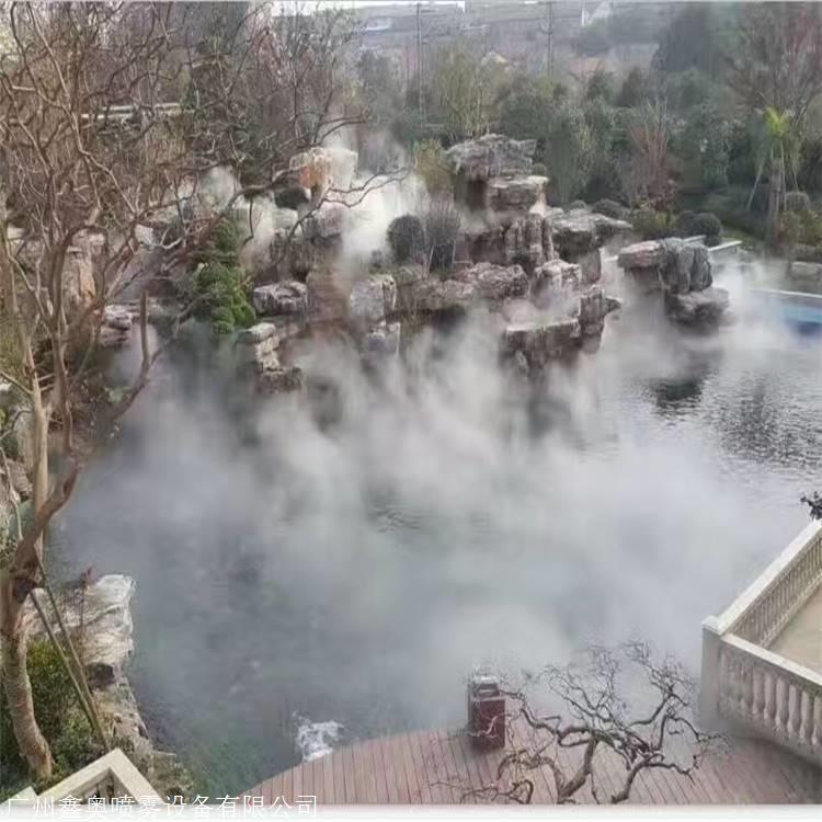 假山水池人造雾高压喷雾冷雾设备