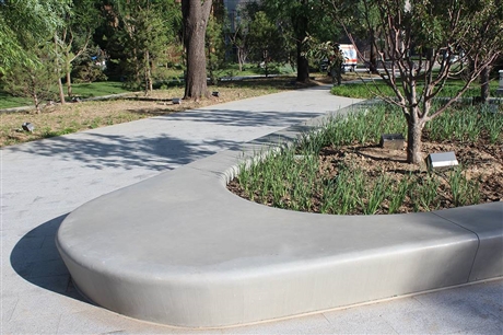 重庆园林清水混凝土坐凳家具制品