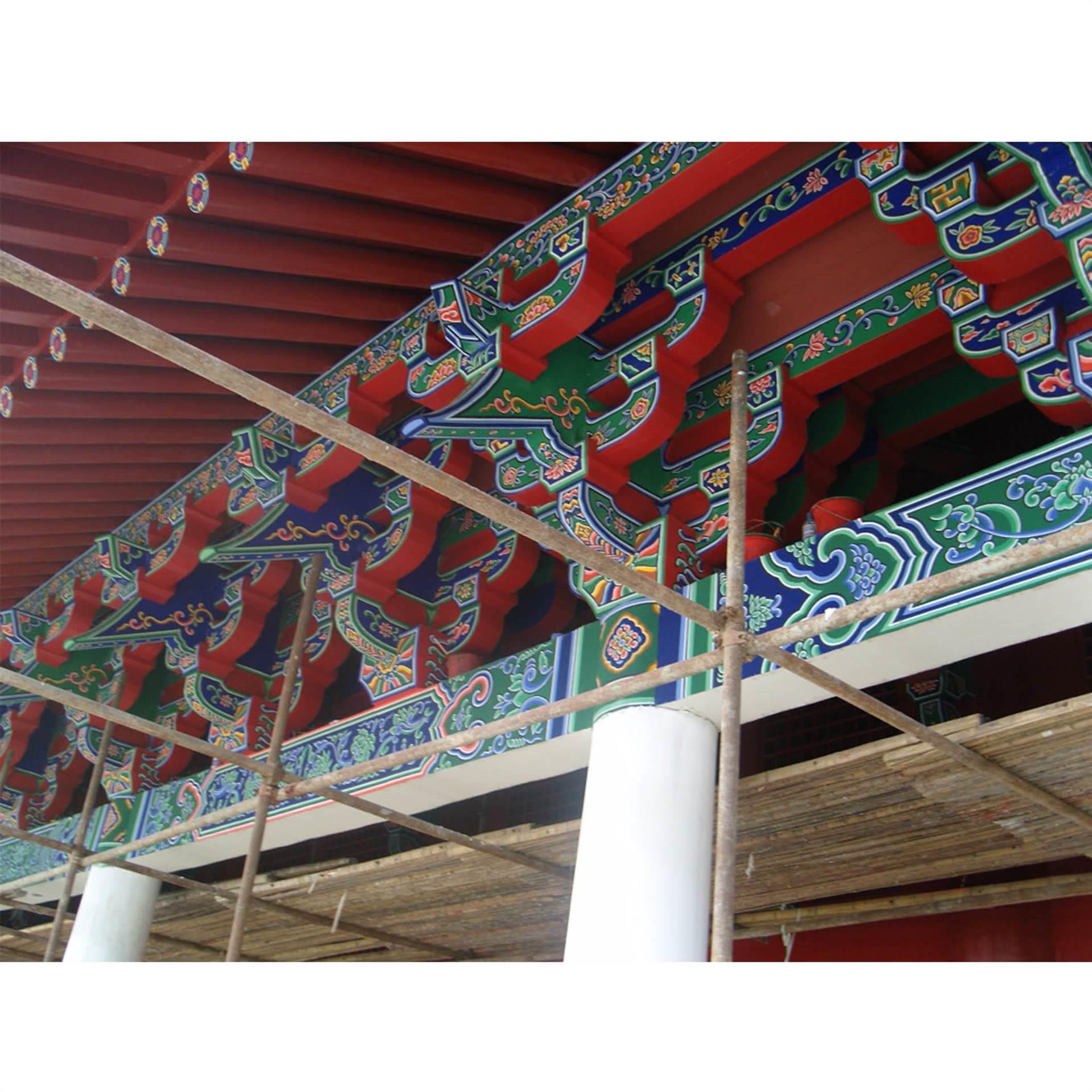 手绘古建筑彩绘佛像壁画一麻五灰