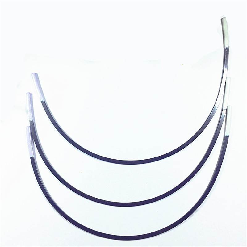 厂家直销内衣记忆钢圈不变形文胸镍钛合金钢托不锈钢树脂包胶钢弓