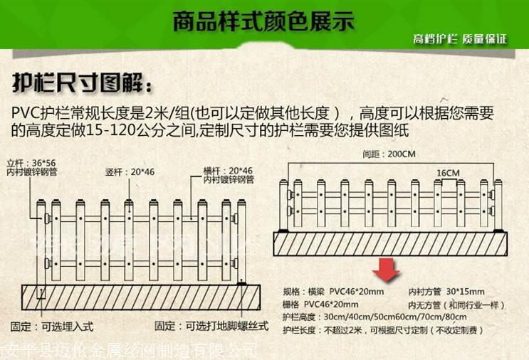 pvc护栏规格型号图片