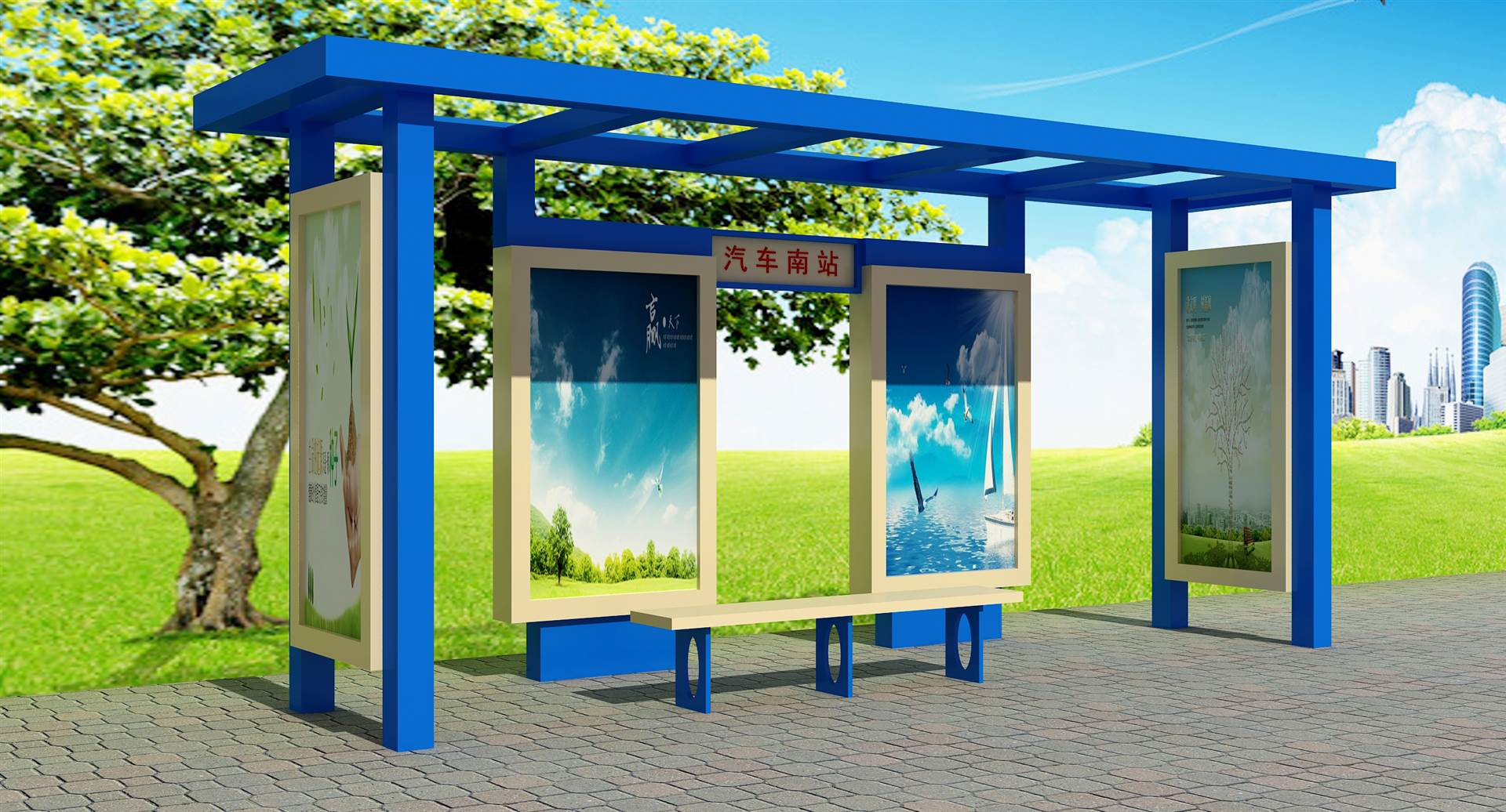 淮南宣传栏垃圾分类亭厂家直供图片_高清图-江苏指南针公共设施制造有