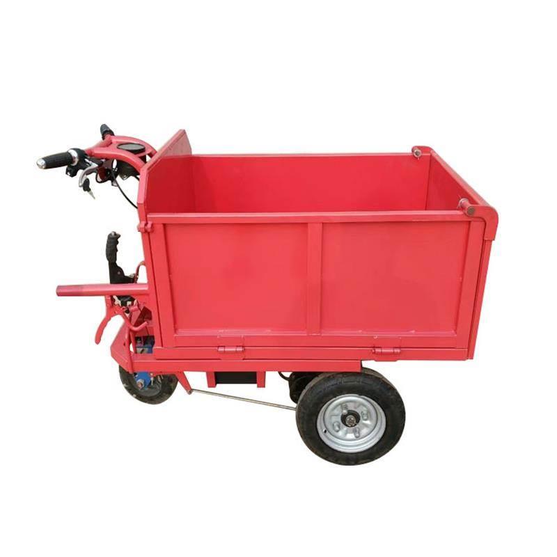 荣正工地电动翻斗车三轮小推车 建筑工地拉沙子水泥 电动平板小手