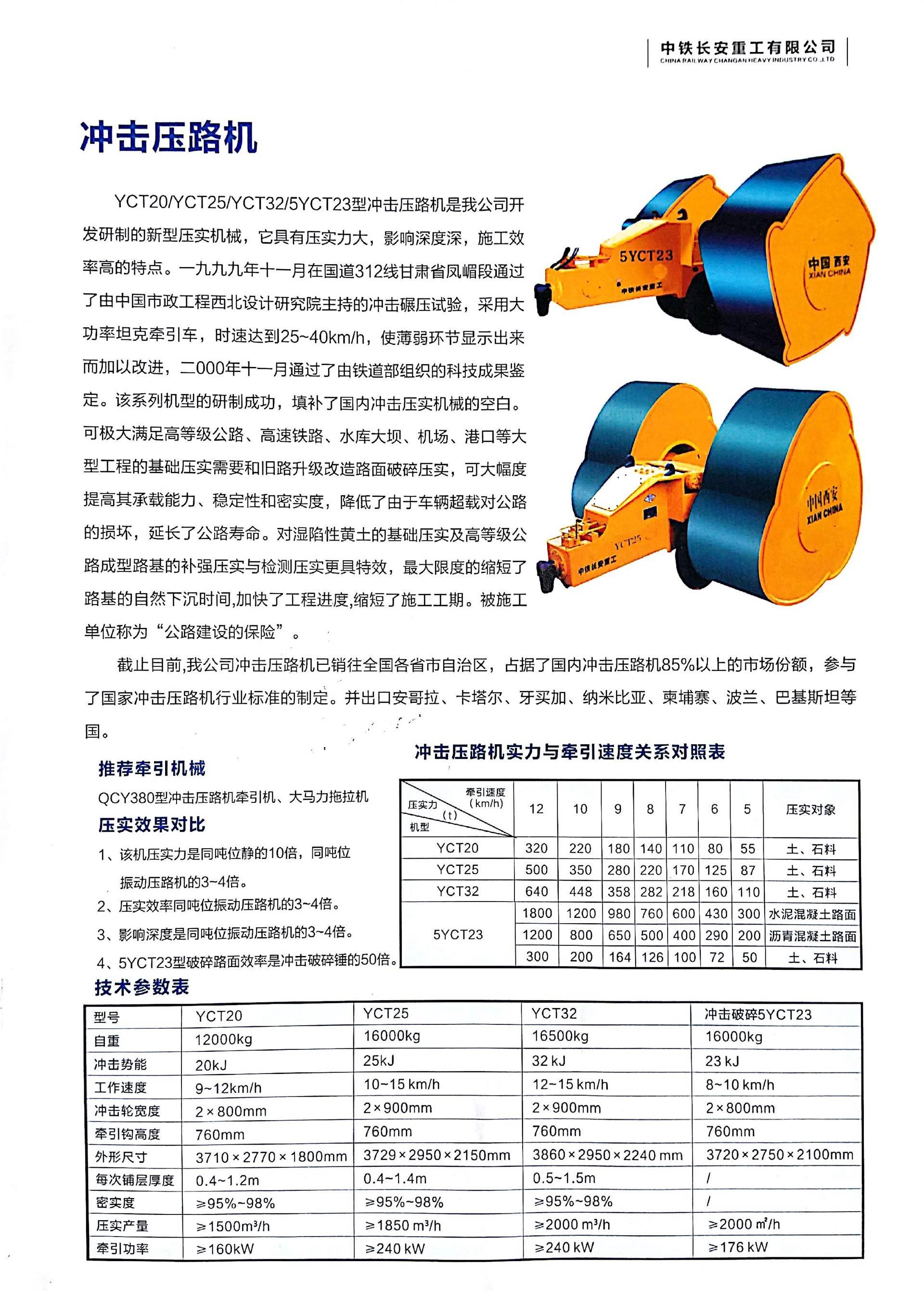 梅花碾冲击压路机参数图片