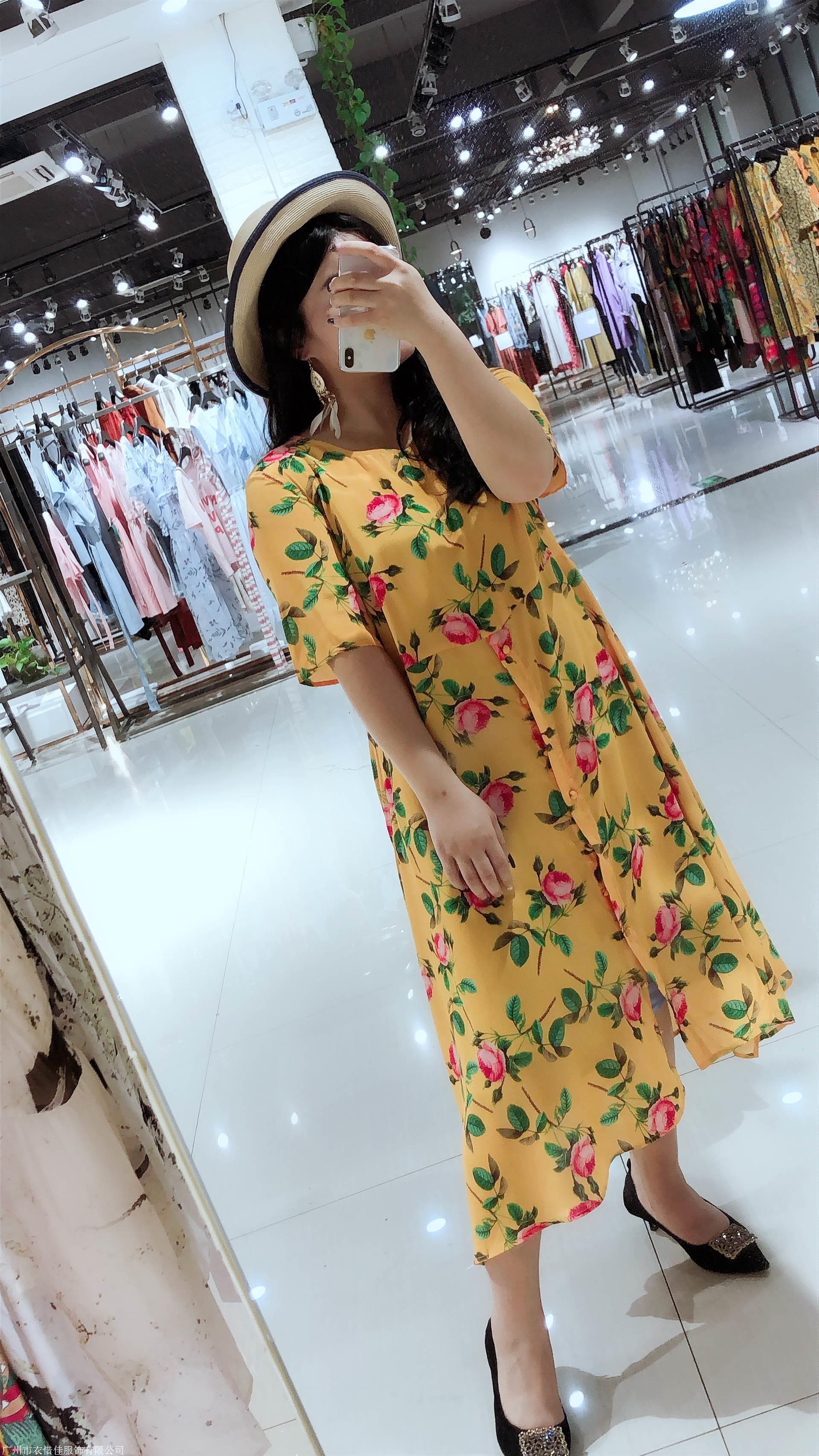 冉冉桑蚕丝 大码连衣裙 品牌女装尾货 品牌折扣店货源