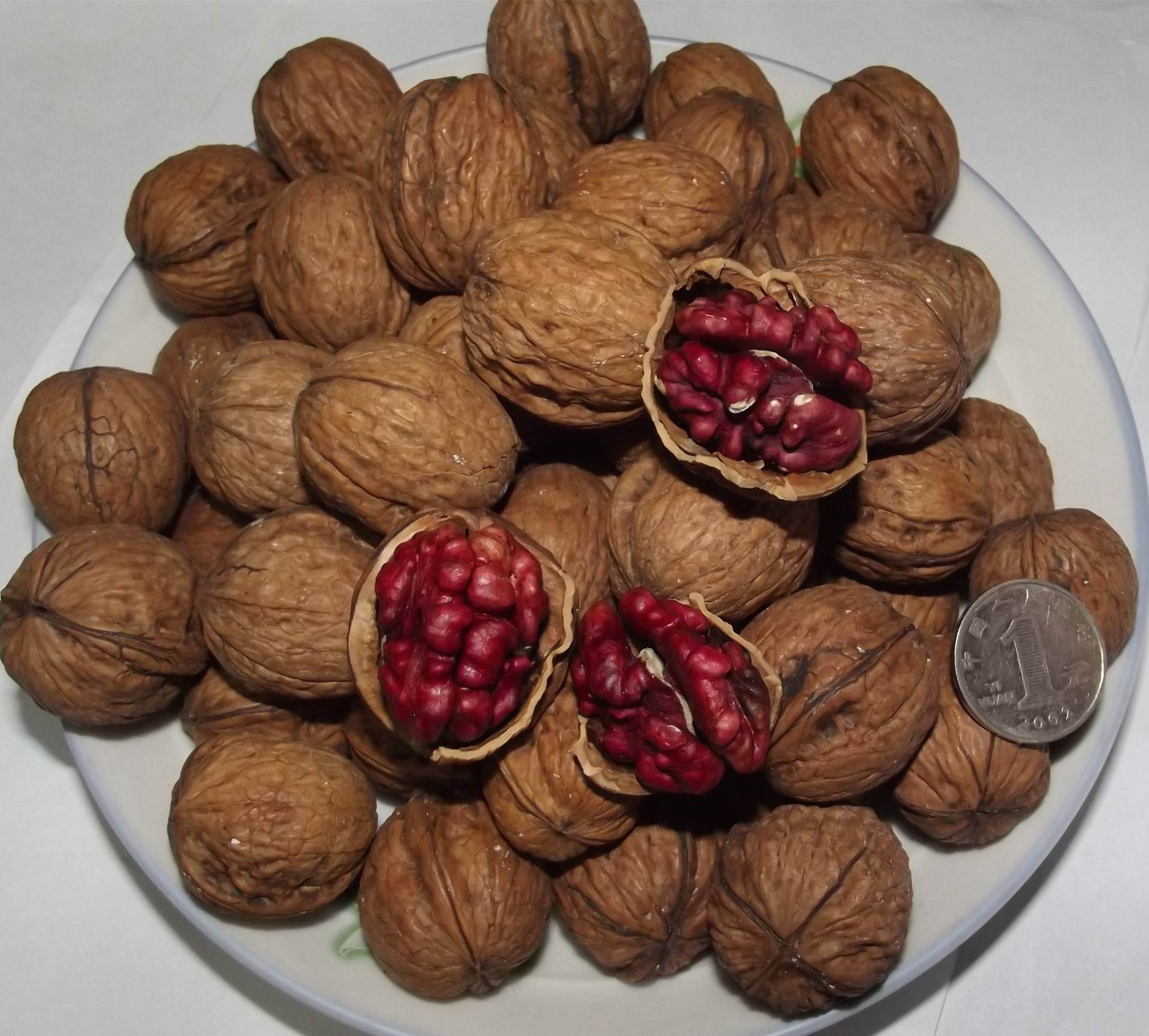 见过红色的核桃吗 红仁核桃营养价值高 产量高