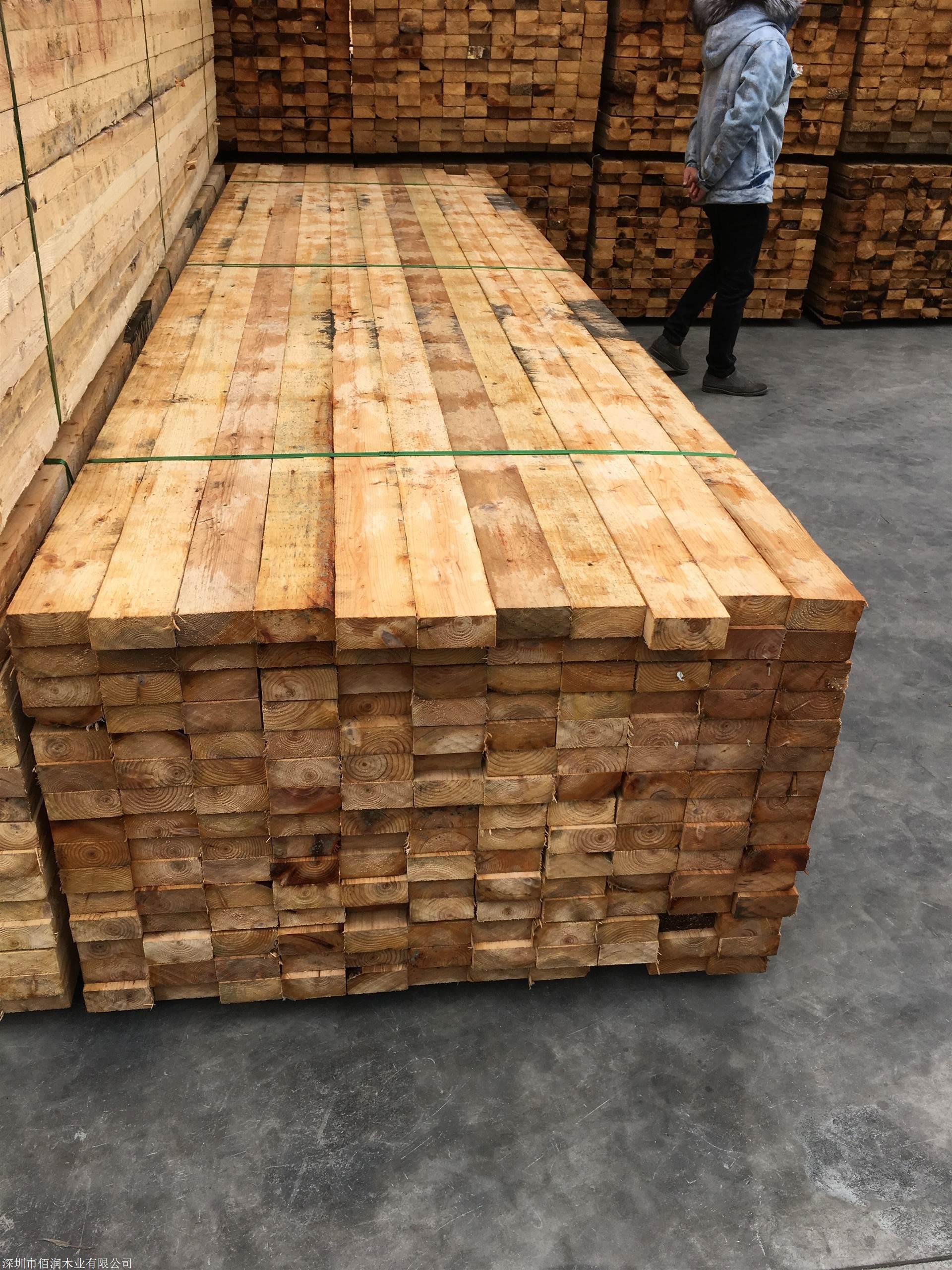 进口原包装加拿大铁杉 深圳代理 建筑工地用方木