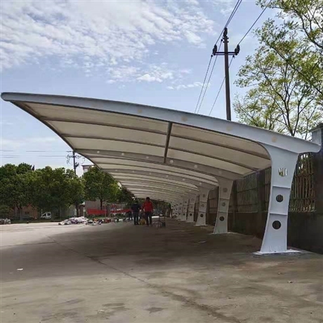 博聪定制安装拉杆式停车棚 汽车棚遮阳棚