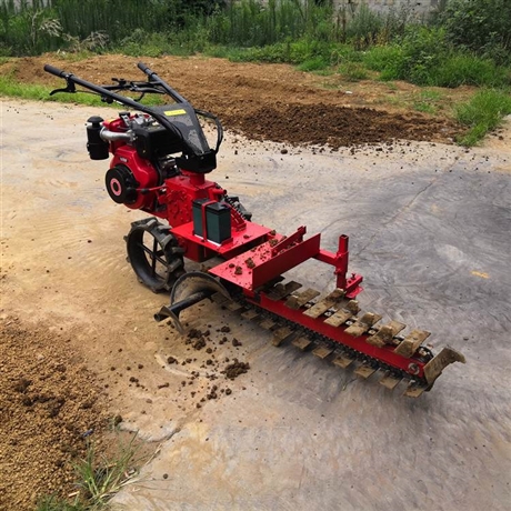 小型链式自来水开沟机 农村电缆埋线开槽机 路边水渠挖沟机