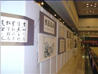 图书馆书画展板，写字楼宣传展板，八棱柱展会展板出租