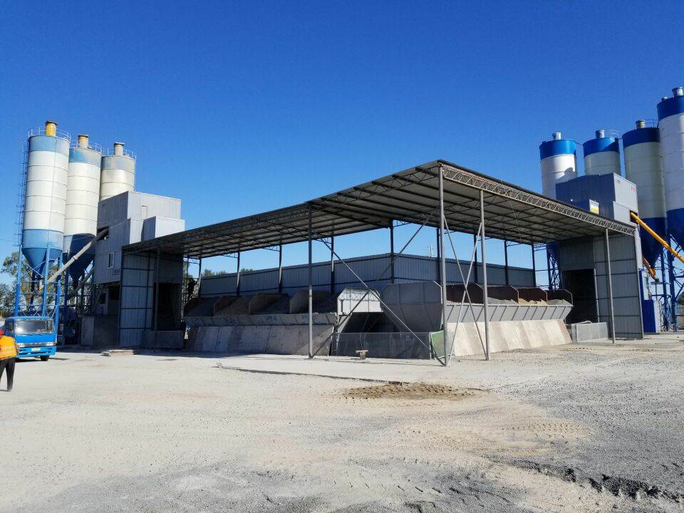 威海搅拌站料仓彩钢棚哪家好