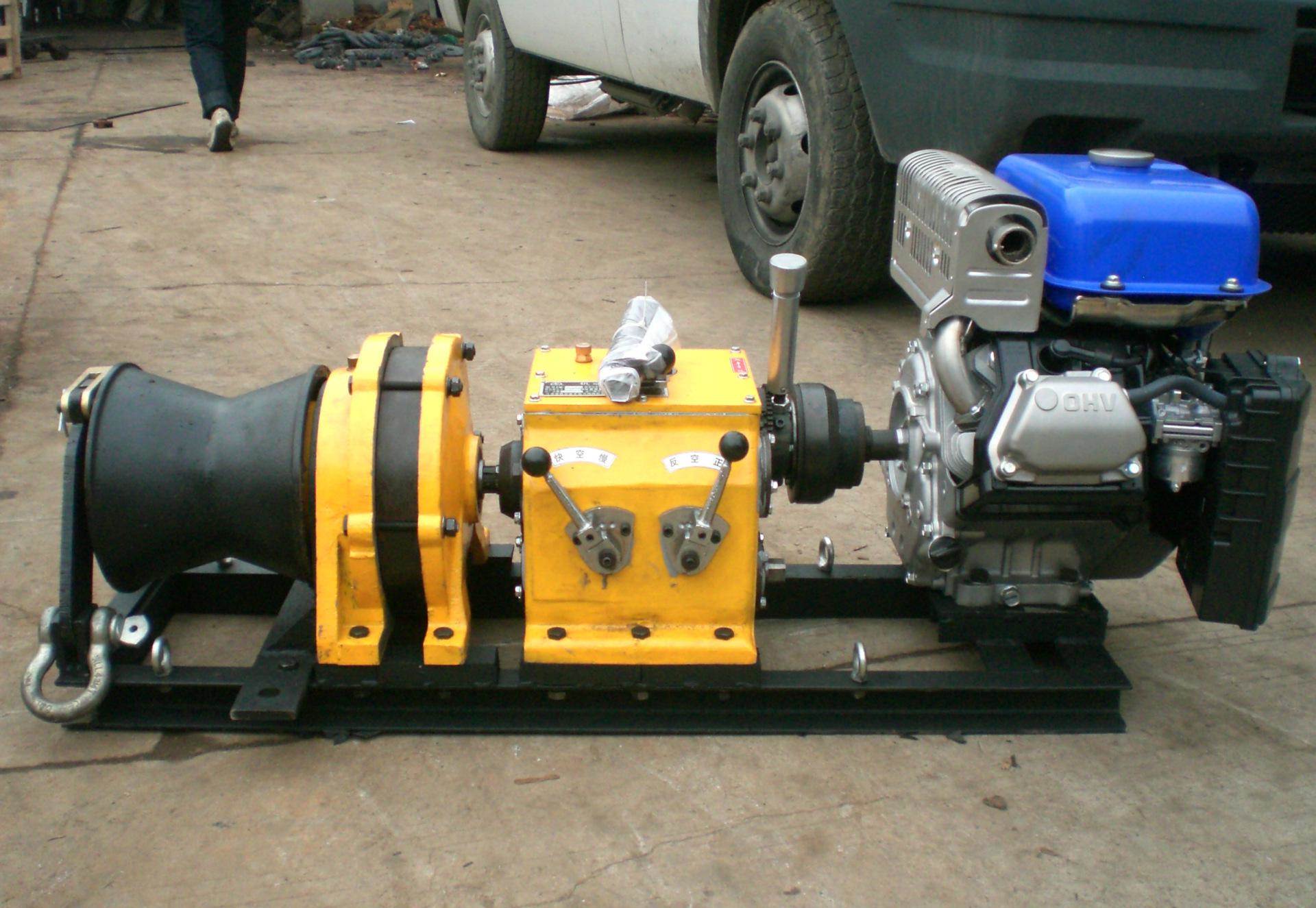 腾维加大马力10吨机动绞磨机