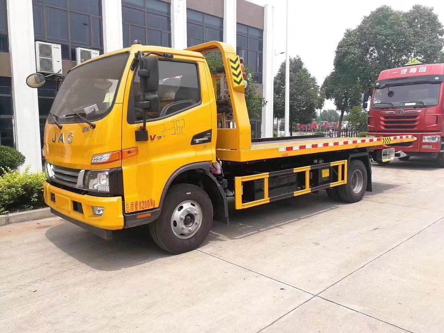 黄牌高速拖车江淮骏铃v7施救车骏铃一拖二厂家直销