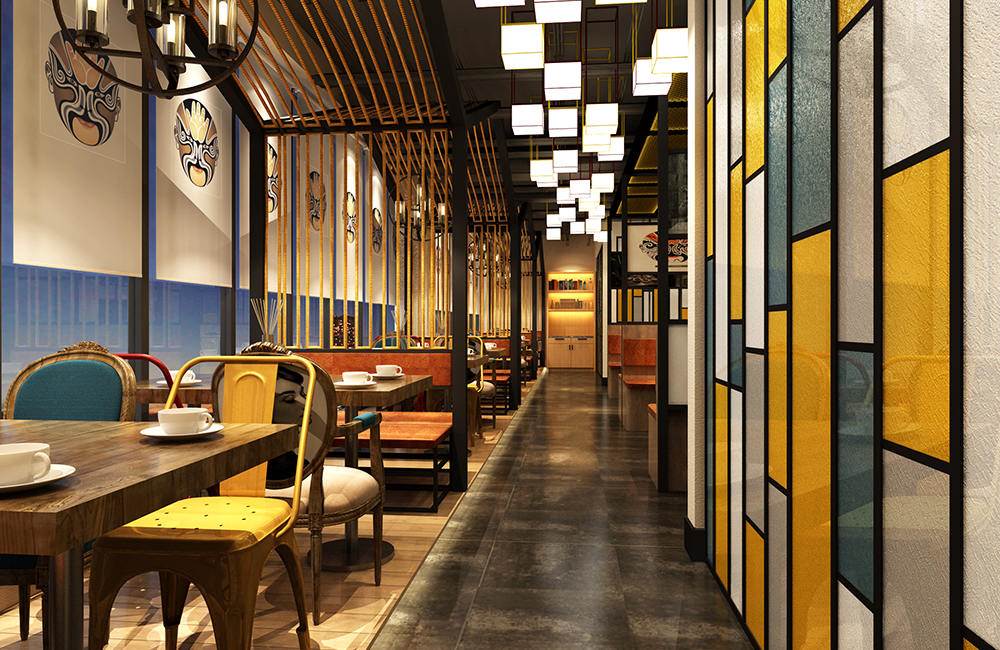 80年代怀旧风餐饮店铺装修